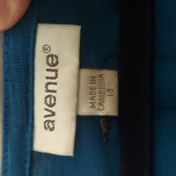 NEW AVENUE Fit-n-Flare Sleeveless Tank in Mykonos Blue sz 14 - Picture 5 of 12